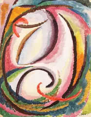 János Mattis-Teutsch, Flori sufletești, cca. 1919, tempera pe hârtie