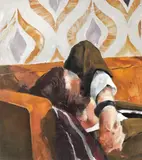 Flavia Lugigan, Sofa III, 2017, ulei pe pânză