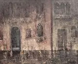 Dan Constantinescu, Peisaj citadin, 1986, ulei pe pânză