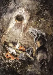 Revelația (Întâlnirea Sfântului Paul cu Iisus) by Ion Grigorescu, 2016, ulei pe pânză, sold Apr 2018