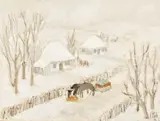 Peisaj de iarnă by Constantin Piliuță, 1978, ulei pe pânză, sold Apr 2018