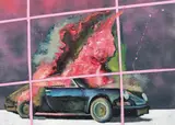 Ștefan Botiș & Matei Ţigăreanu, Fast car, 2018, acrilic și ulei pe pânză