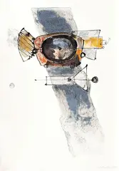Canzone II by Geta Brătescu, 1977, litografie, sold Apr 2018