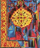Lucian Păiș, Vakiflar Rug-Arhi 2, acrilic pe pânză