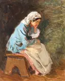 Dor by Nicolae Vermont, ulei pe carton, sold Mar 2018