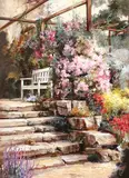 În grădină by Elena Müller-Stăncescu, ulei pe carton, sold Mar 2018