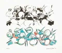 Topografie by Daniel Spoerri, 1992, cromolitografie, sold Mar 2018