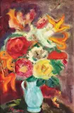 Buchet by Margareta Sterian, ulei pe carton, sold Mar 2018