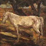 Armăsar by Octav Băncilă, ulei pe pânză, sold Mar 2018