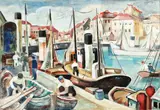 Romeo Storck, Marinari la St. Tropez, ulei pe carton