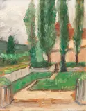 Vedere din Port Royal des Champs by Theodor Pallady, ulei pe carton, offered Mar 2018