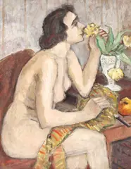 Theodor Pallady, Nud în atelier, 1922-1924, ulei pe carton
