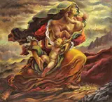 Carol Hübner, Fuga, 1937, ulei pe pânză