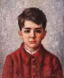 Grigore Negoşanu, Portret de copil, 1948, ulei pe pânză