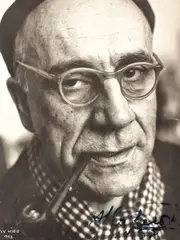 W Millo, Fotografie reprezentându-l pe Henri Catargi, cu autograful pictorului, 1958