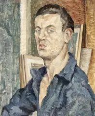 Autoportret by Anatol Vulpe, ulei pe carton, sold Mar 2018