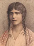 Chivuță by Ludovic Bassarab, creion și acuarelă pe hârtie lipită pe carton, sold Feb 2018
