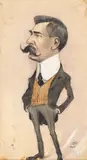 Nicolae Petrescu-Găină, Portretul lui Theodor Aslan, 1905, acuarelă și creion pe hârtie