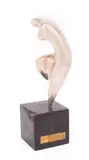 Inocenţă by Marcel Guguianu, alamă argintată, sold Feb 2018