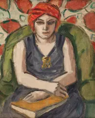 Turbanul roșu by Theodor Pallady, ulei pe pânză lipită pe carton, sold Feb 2018