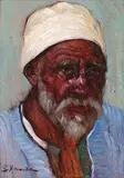 Grigore Manea, Turbanul alb, ulei pe carton