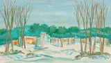 Început de primăvară by Spiru Chintilă, ulei pe carton, sold Feb 2018
