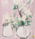 Eugen Popa, Flori de măr, 1979, ulei pe carton