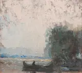 Arthur Verona, În deltă, ulei pe pânză lipită pe carton