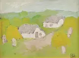 Peisaj de primăvară by Constantin Piliuță, ulei pe pânză, sold Feb 2018