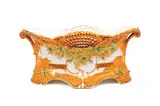 Manufactura Teplitz, Fructieră Turn Teplitz, în stil Art Nouveau, prima jumătate a sec. XX, porțelan modelat, pictat, traforat
