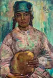 Hans Eder, Tătăroaică, 1947, ulei pe carton
