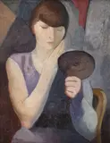 Nicolae Popa-Iași, Cochetărie, 1932, ulei pe pânză lipită pe placaj