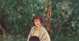 Mişu Teişanu, În grădină, 1913, ulei pe pânză lipită pe carton