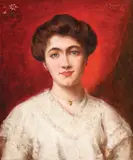 Alexandru Bănulescu, Portretul fetei cu ochii verzi, 1904, ulei pe pânză
