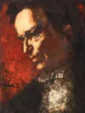 Ion Mândru, George Enescu, ulei pe carton