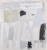 Virgil Almasanu, Jocul formelor, 1970, acrilic și creion pe pânză