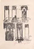 Paul Neagu, Funcțiile "Achizitorului de merite", 1968, litografie
