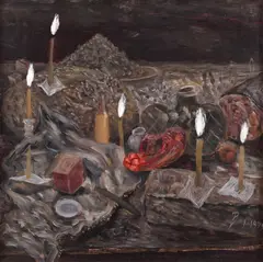 Horia Bernea, Hrană, 1979, ulei pe pânză