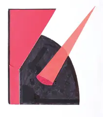 Jocul formelor by Geta Brătescu, 2017, colaj, creion și tuș pe hârtie, sold Jan 2018