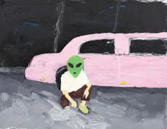 Matei Ţigăreanu, Road Trip, 2017, ulei pe pânză lipită pe placaj