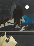 Marius Bodea, Midnight Blue, 2016, ulei pe pânză