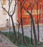 Toma Roata, Citadină, 1963, ulei pe carton