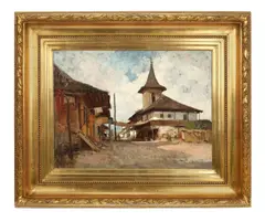 Nicolae Grigorescu, Bărăția din Câmpulung, 1867, ulei pe carton