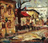 Peisaj parizian by Rudolf Schweitzer–Cumpăna, ulei pe carton, sold Dec 2017