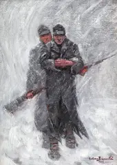 Dezertorul by Octav Băncilă, 1906, ulei pe pânză, sold Dec 2017