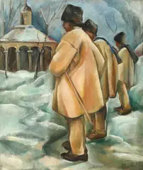 Elena Popea, Maramureșeni, 1930-1940, ulei pe pânză
