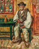 Corneliu Michăilescu, Moș Toader, 1937-1938, ulei pe carton