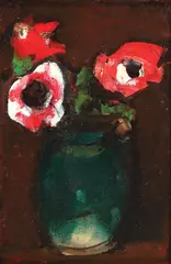 Anemone by Corneliu Baba, ulei pe pânză lipită carton, sold Dec 2017