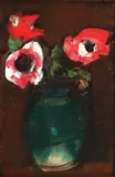 Anemone by Corneliu Baba, ulei pe pânză lipită carton, sold Dec 2017