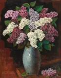 Liliac by Octav Băncilă, ulei pe pânză, sold Dec 2017